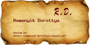 Remenyik Dorottya névjegykártya